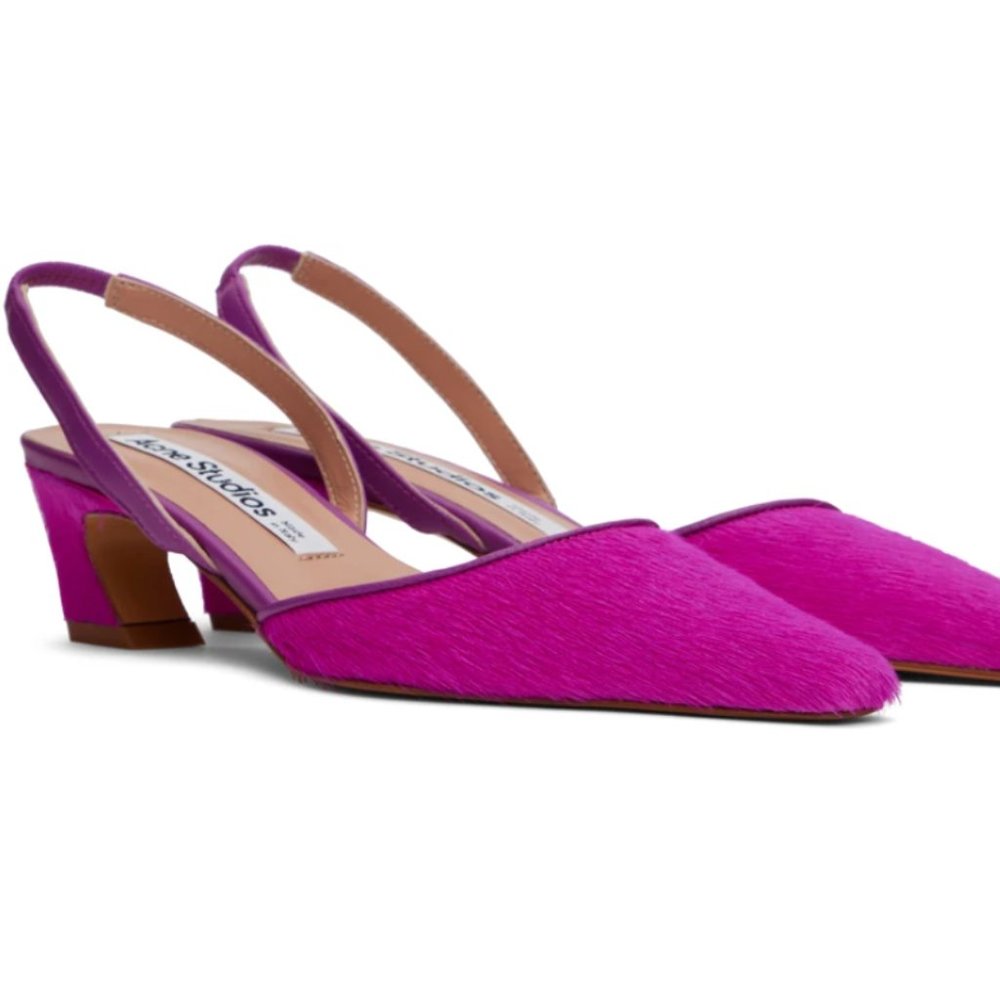 Acne Studios Pink Slingback Pumps